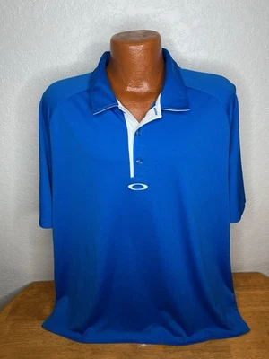 Camisa polo de golf Oakley Hydrolix para hombre ajuste regular S/S 2XL XXL azul poliéster Foto 1 de 4