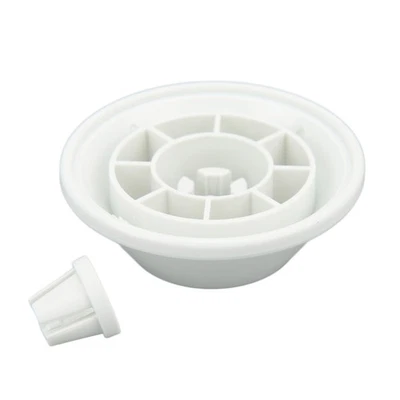 2pcs Durable Thread Plug White Thread Wheel Cover  Auxiliary Replacement - Image 1 of 4