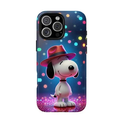 Funda Brillo Brillante Snoopy iPhone, Estuche de Teléfono Diseño Sombrero Resistente Joe Genial Foto 1 de 3