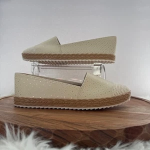 Moleca Ladies Size 8 EU 39 TEC LONA White off- Flats Made in Brazil New with box - Picture 1 of 14