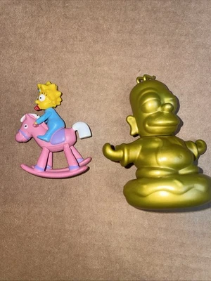 Matt Groening Homer Simpson Gold Buddha Figurine Simpsons Kidrobot Maggie Horse - Image 1 of 4