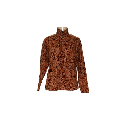 Lands' End Brown Polyester Henley Sweater - Women's M - Image 1 of 4