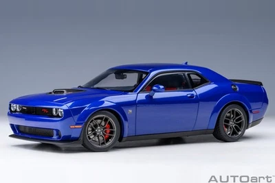 Dodge Challenger R/T Scat Pack Shaker Widebody 2022 Blu Modellino 1:18 Autoart - Immagine 1 di 4