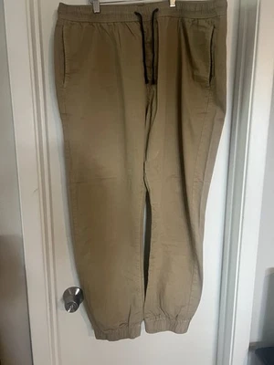 American Eagle Flex Jogger Pants Mens XL Khaki Tan Elastic Waist Casual Comfort - Image 1 of 3