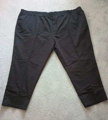 Pantalones negros Harbor Bay para hombre holgados cintura elástica talla 7x, entrepierna 32 Foto 1 de 2