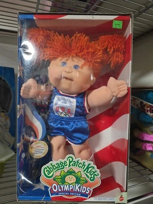 Olympikids Cabbage Patch Niños Muñeca Juegos Olímpicos Atletismo Pelo Rojo Molde Azul 18 Foto 1 de 4