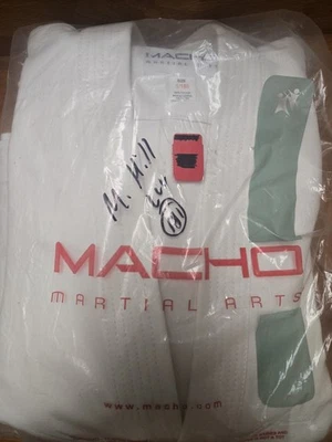 Macho Martial Arts Sparring Uniform Size 1/150 Jacket & Pants White Youth Unisex - Image 1 of 3