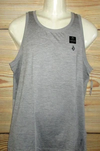 MENS VOLCOM STONE DRY PERFORMANCE ACTIVE GRAY UPF 50+ TANK TOP T-SHIRT SIZE M - Picture 1 of 2