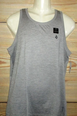 MENS VOLCOM STONE DRY PERFORMANCE ACTIVE GRAY UPF 50+ TANK TOP T-SHIRT SIZE XL - Image 1 of 2