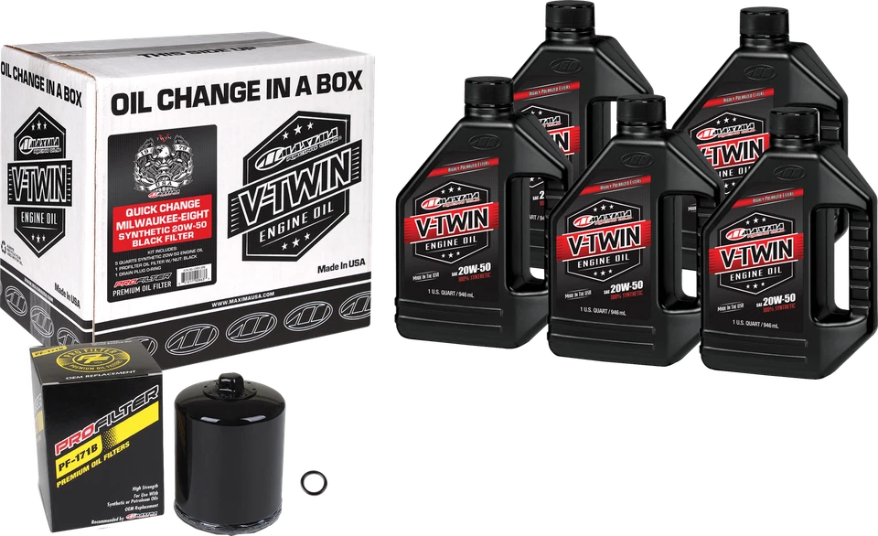 MAXIMA RACING OIL 90-129015PB Quick Change M8 Synthetic 20W-50 Oil Change Kit - - Image 1 of 1