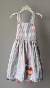 Vestido Good Lad Apparel a Rayas Colorido Niñas Sin Mangas Talla 4T Nuevo Estado - Imagen 1 de 6