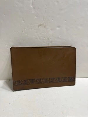 Álbum de fotos vintage marrón con fotos de las fotos militares del ejército Foto 1 de 4