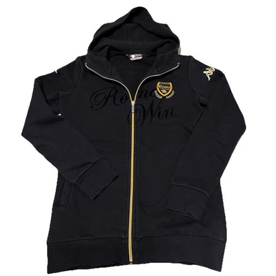 Chaqueta con Capucha Kappa Roma Win Track De Colección Rara Dorada Negra Para Hombre Grande Fútbol Foto 1 de 4