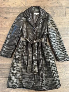 Kids Sz 8 Girls Helena Fall Brown Botton Down Coat / Jacket Excellent Condition - Picture 1 of 3