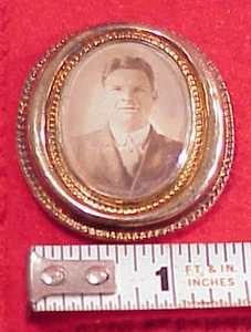 GROSSE viktorianische Trauerbrosche GOLD GEFÜLLT 1 3/4 x 1 1/2 Zoll SPANGE REPARATUREN 13,6 g - Bild 1 von 11