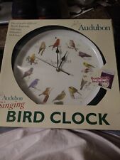 Audubon Singing Bird Clock by Mark Feldstein & Associates 8" TESTED AND WORKS