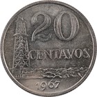BRAZIL 20 CENTAVOS 1967 AUNC OIL WELL BRAZIL 20 CENTAVOS 1967 AUNC OIL WELL