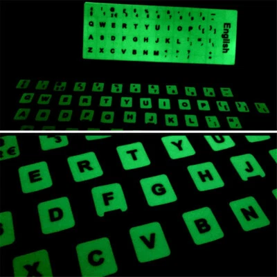 English Italian German Spanish French Hebrew Notebook Luminous Keyboard Stickers - Image 1 of 4