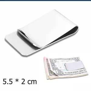 Stainless Steel Money Clip Metal Pocket Holder Men Wallet Credit Card Holder - Foto 1 di 11