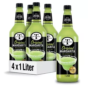 Mr & Mrs T Margarita Mix 1 L bottle Pack of 4 Tangy Lime Blend Flavored Cockt... - Picture 1 of 8