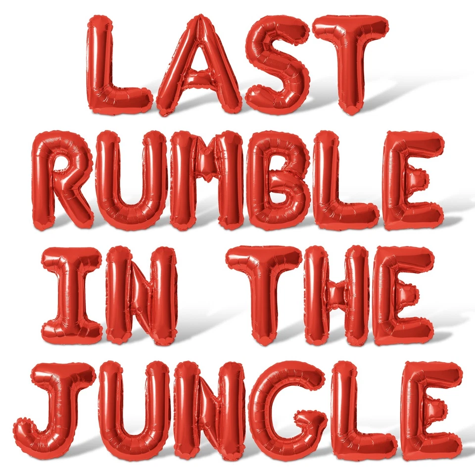 LAST RUMBLE IN THE JUNGLE Letter Balloon Banner - Bachelorette Party Decorations - Image 1 of 4