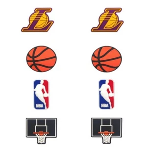 Equipo de baloncesto NBA Los Angeles Lakers para Crocs zapatos dijes Jibbitz - 8 piezas - Imagen 1 de 1