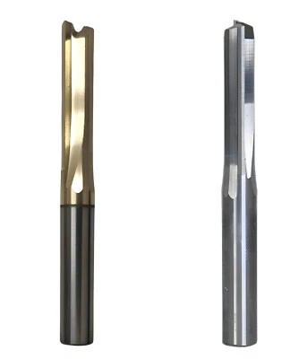 GEFRABO VHM Schaftfräser, Z=2 geradegenutet für Holz 3 / 4 / 5 / 6 / 8 / 10 / 12 mm lang