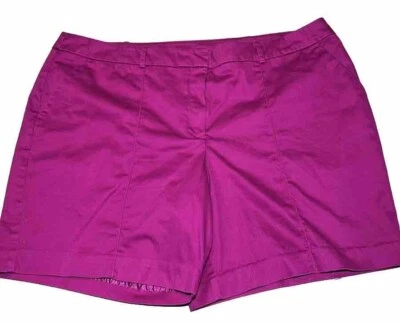 Worthington - Pantalones Cortos Mujer Talla 12 Calce Moderno Fucsia 7" Elastizados Foto 1 de 4
