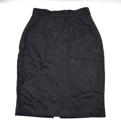 Falda lápiz de lana negra vintage United Colors of Benetton Italia 42 US10 24x22,5" Foto 1 de 4