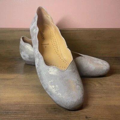 GABOR - Women's Classic Ballet Flats (UK Size 7) Beige, Hovercraft Sole - Image 1 of 4