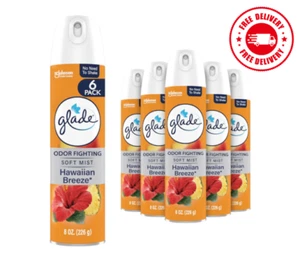 Glade Air Freshener Room Spray, Hawaiian Breeze Scent, 8 Oz, 6 Count - Picture 1 of 6
