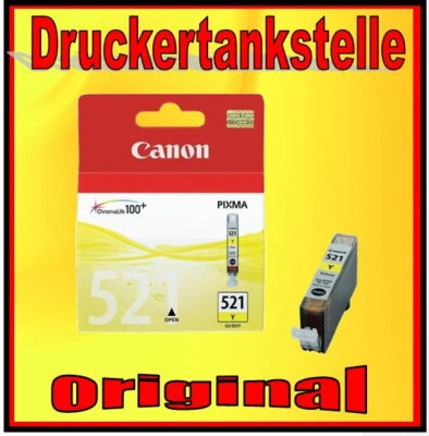 Original Canon Pixma CLI-521 Yellow MP560 MP620 MP630 MP640 MP980 MX 860 New - Image 1 of 2