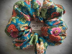 Liberty London Elysian Day Belgravia Silk Satin HANDMADE HAIR SCRUNCHIE Floral - Picture 1 of 2