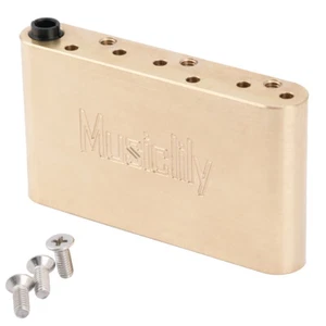Musiclily Ultra 42mm Brass Tremolo Block For Wilkinson 54mm Bridge Strat Guitar - Picture 1 of 6