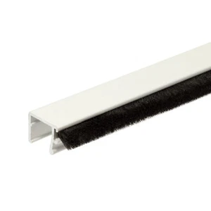 Zugluftstopper 2,3m Aluminium Weiß Bürstendichtung für Glasschiebewand 10mm Glas - Bild 1 von 4