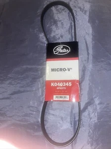 Gates Serpentine Belt Premium OE Micro-V AT Belt Gates K040345 Nuevo de Lote Antiguo - Imagen 1 de 5