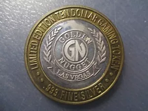 ESTADOS UNIDOS LAS VEGAS TOKEN FICHA CASINO GOLDEN NUGGET CENTRO EN PLATA .999 - Imagen 1 de 2