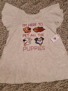 NWT Disney Dog Collection Girls tshirt size small gray - Picture 1 of 5