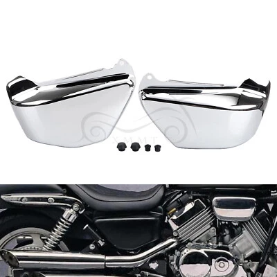 Carenado de panel de cubierta lateral de batería cromada L&R para Honda Magna VF750 VF750C 94-04 Foto 1 de 4