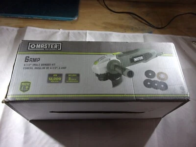 NEW MASTER MECHANIC 6AMP  4-1/2" ANGLE GRINDER W/BAG & ATTACHMENTS  # 211886 - Image 1 of 4
