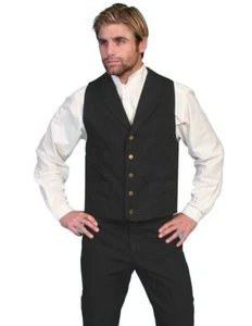 Scully Western Vest Mens Rangewear Lined Button Cotton Canvas F0_RW041 - Picture 1 of 11