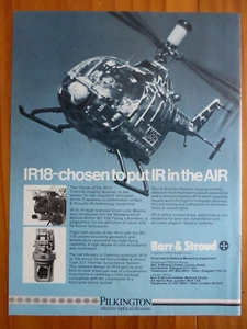 3/1984 PUB PILKINGTON ELEKTROOPTISCHE NACHTSICHT IR18 MBB BO 105 ORIGINAL ANZEIGE - Bild 1 von 1