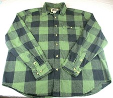 Old Mill Vtg Green Buffalo Plaid Flannel Outdoor Lumberjack Shirt Mens 2Xl