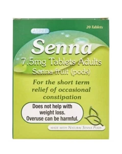Senna 7.5mg Natural Relief for Constipation - 20 Tablets - Picture 1 of 3