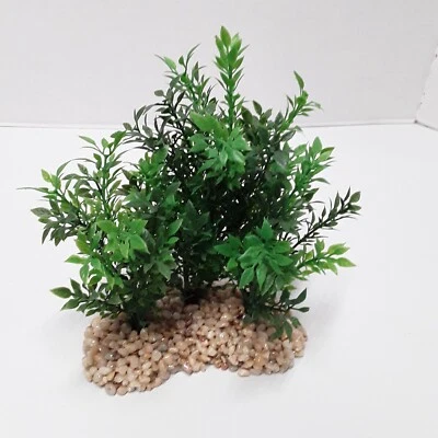Plantas de acuario 9" x 8" x 4" verde pesado base de roca planta hojas tupidas Foto 1 de 4