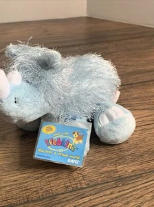 RARE & RETIRED WEBKINZ HM196 BLUE RHINO~BRAND NEW SEALED CODE! - Picture 1 of 6
