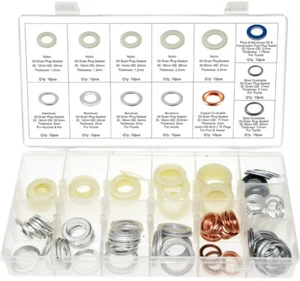Swordfish 32520-130pc Oil Drain Plug Oil Pan Gasket Washer Assortment - Imagen 1 de 1