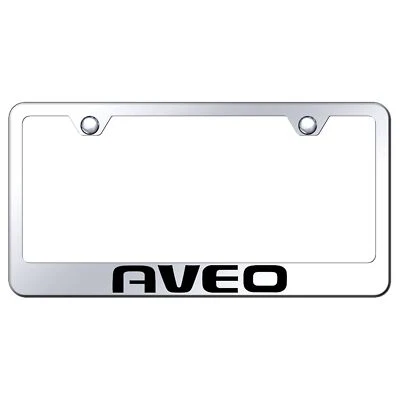 Chevy Aveo Laser Etched Logo Stainless Steel License Plate Frame (Chrome) - Image 1 of 2