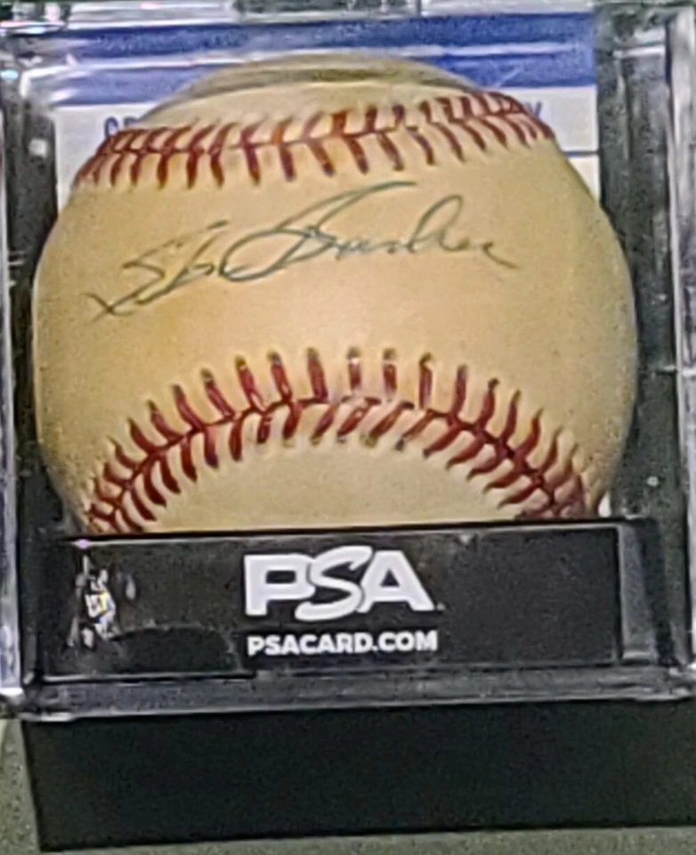 Steve Barber Signed  Autographed Official AL Baseball PSA DNA NY YANKEES Died'07 Foto 1 de 4