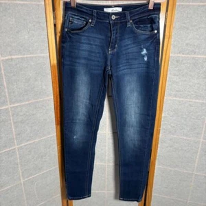 Kancan Women's 5/26 Dark Wash Cropped Ankle Skinny Jeans High Rise - Picture 1 of 9